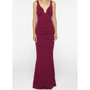 NWT Nicole Miller Cranberry Gown